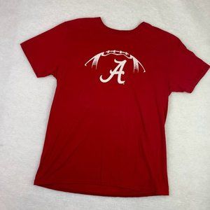 Men's Red University Of Alabama Roll Tide MAC JONES Football T-Shirt Size LARGE